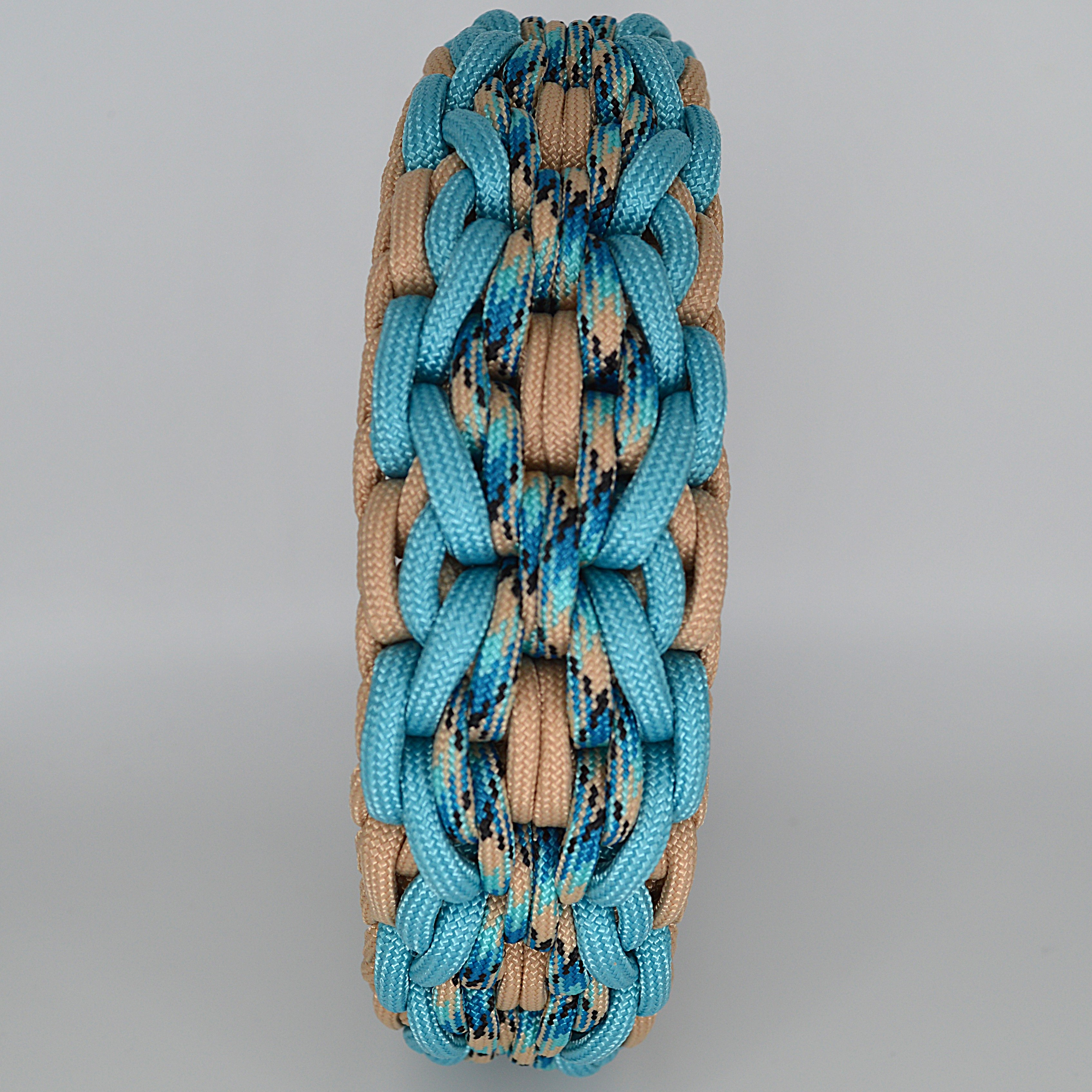 Handgemachtes Paracord Hundehalsband Confusion in Blau